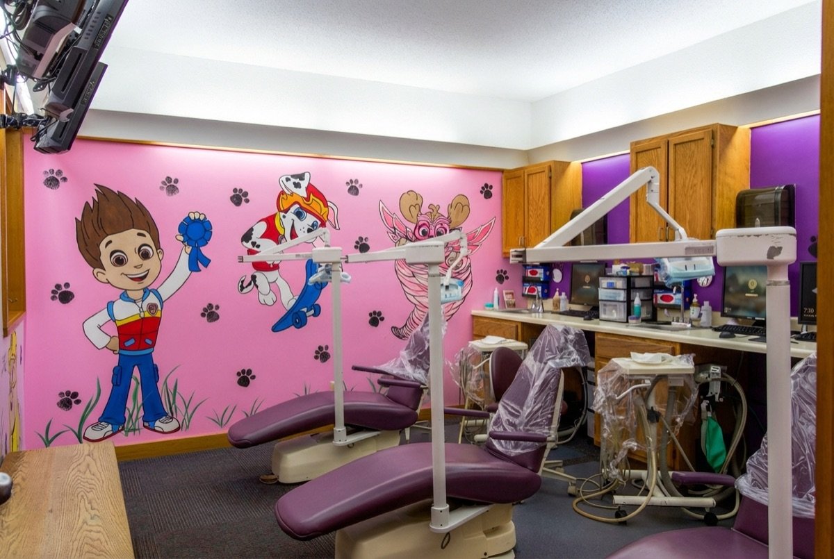 Monroe treatment room with Paw Patrol decor