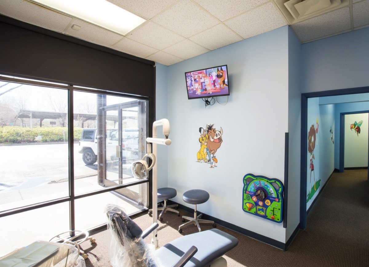 Winston-Salem treatment room with Lion King mural